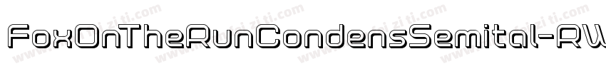 FoxOnTheRunCondensSemital-RWoW字体转换