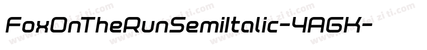FoxOnTheRunSemiItalic-4AGK字体转换