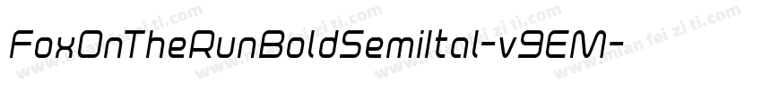 FoxOnTheRunBoldSemiItal-v9EM字体转换