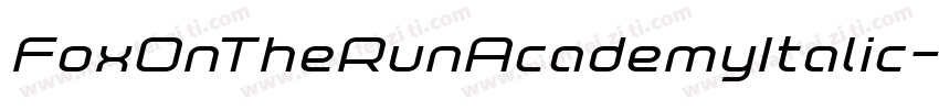 FoxOnTheRunAcademyItalic-MgGe字体转换