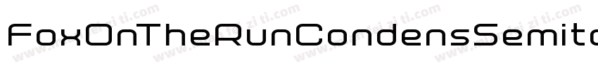 FoxOnTheRunCondensSemital-RWoW字体转换
