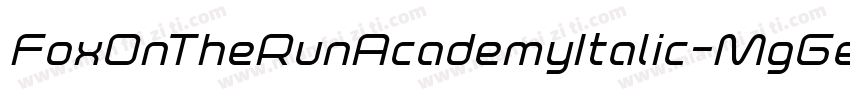 FoxOnTheRunAcademyItalic-MgGe字体转换