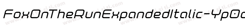 FoxOnTheRunExpandedItalic-Yp0o字体转换