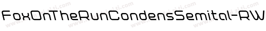 FoxOnTheRunCondensSemital-RWoW字体转换