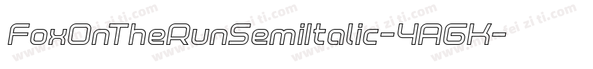 FoxOnTheRunSemiItalic-4AGK字体转换