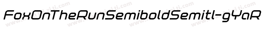 FoxOnTheRunSemiboldSemitl-gYaR字体转换