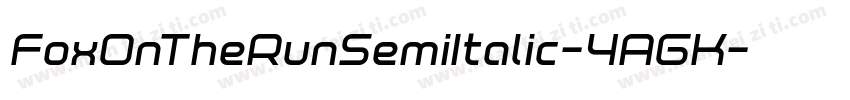 FoxOnTheRunSemiItalic-4AGK字体转换
