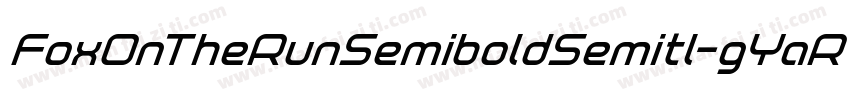 FoxOnTheRunSemiboldSemitl-gYaR字体转换