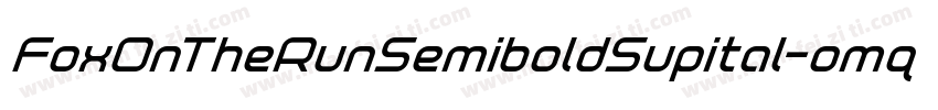 FoxOnTheRunSemiboldSupital-omq0字体转换