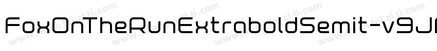 FoxOnTheRunExtraboldSemit-v9JA字体转换