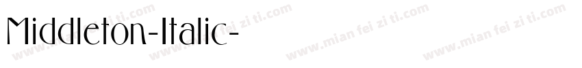 Middleton-Italic字体转换