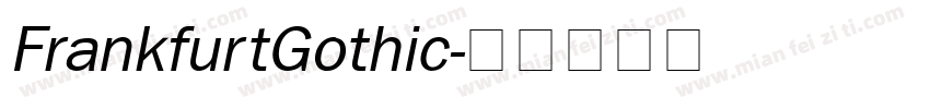 FrankfurtGothic字体转换
