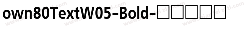 own80TextW05-Bold字体转换