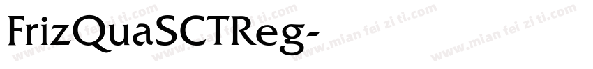 FrizQuaSCTReg字体转换