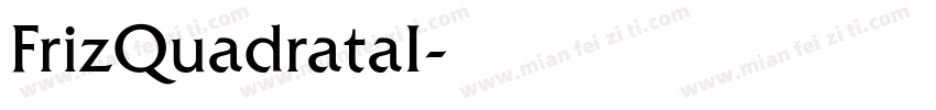 FrizQuadrataI字体转换