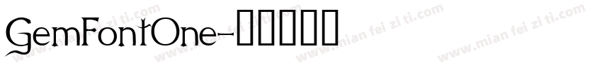 GemFontOne字体转换