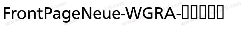 FrontPageNeue-WGRA字体转换