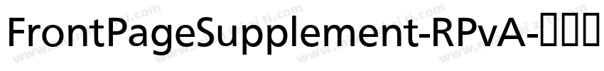 FrontPageSupplement-RPvA字体转换