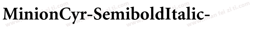 MinionCyr-SemiboldItalic字体转换