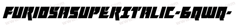 FuriosaSuperItalic-6qWq字体转换