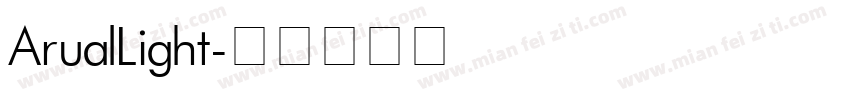ArualLight字体转换