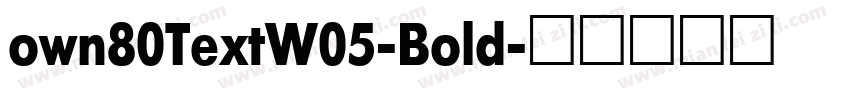 own80TextW05-Bold字体转换