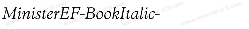 MinisterEF-BookItalic字体转换