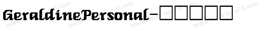 GeraldinePersonal字体转换