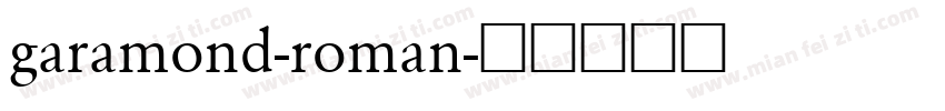 garamond-roman字体转换