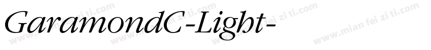 GaramondC-Light字体转换