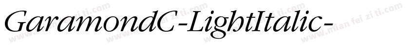 GaramondC-LightItalic字体转换