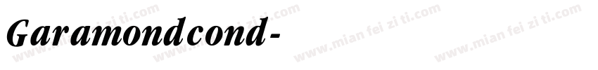 Garamondcond字体转换