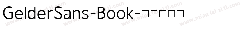 GelderSans-Book字体转换