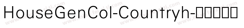 HouseGenCol-Countryh字体转换
