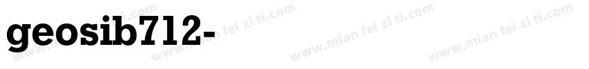 geosib712字体转换