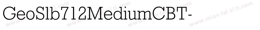 GeoSlb712MediumCBT字体转换