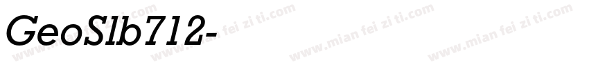 GeoSlb712字体转换