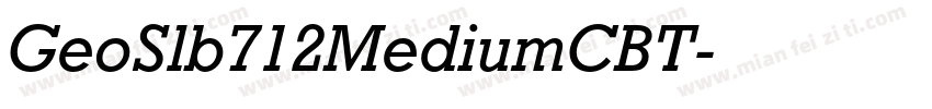 GeoSlb712MediumCBT字体转换