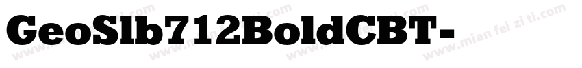 GeoSlb712BoldCBT字体转换