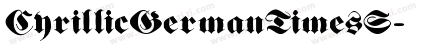 CyrillicGermanTimesS字体转换