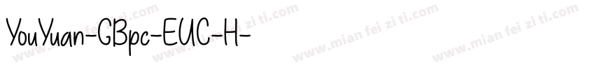 YouYuan-GBpc-EUC-H字体转换