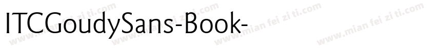 ITCGoudySans-Book字体转换