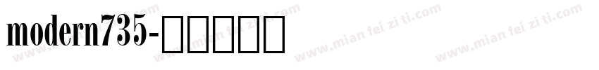 modern735字体转换