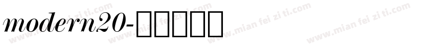 modern20字体转换