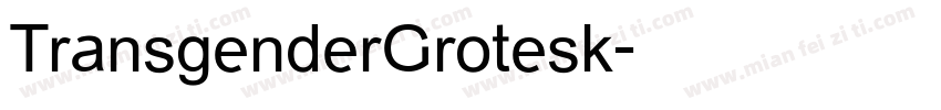 TransgenderGrotesk字体转换