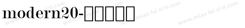modern20字体转换
