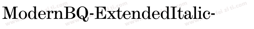 ModernBQ-ExtendedItalic字体转换
