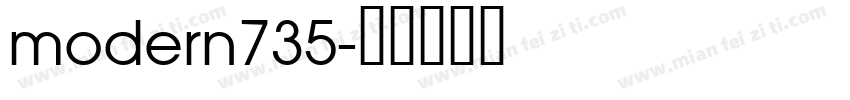 modern735字体转换