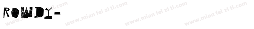 rowdy字体转换