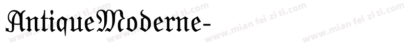 AntiqueModerne字体转换